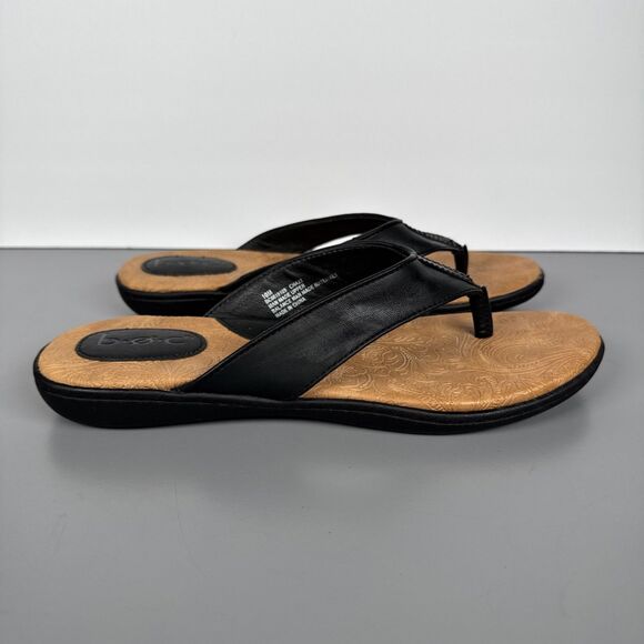 BOC by Born Vegan Leather Black Flip Flops Women’s Size 10 EUC - Picture 2 of 10